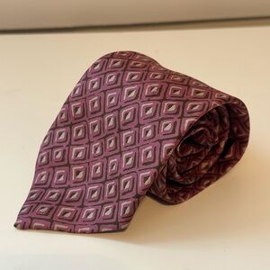 charvet Men’s Geometric place vendôme Tie Silk Burgundy
